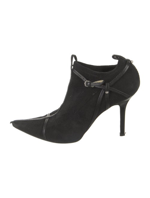 Gucci Suede Leather Trim Embellishment Mules