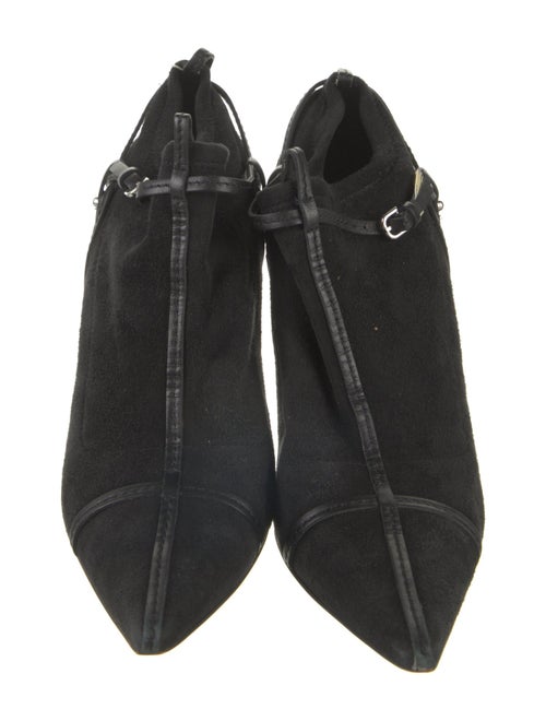 Gucci Suede Leather Trim Embellishment Mules