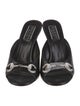 Gucci Web Accent Leather Slides