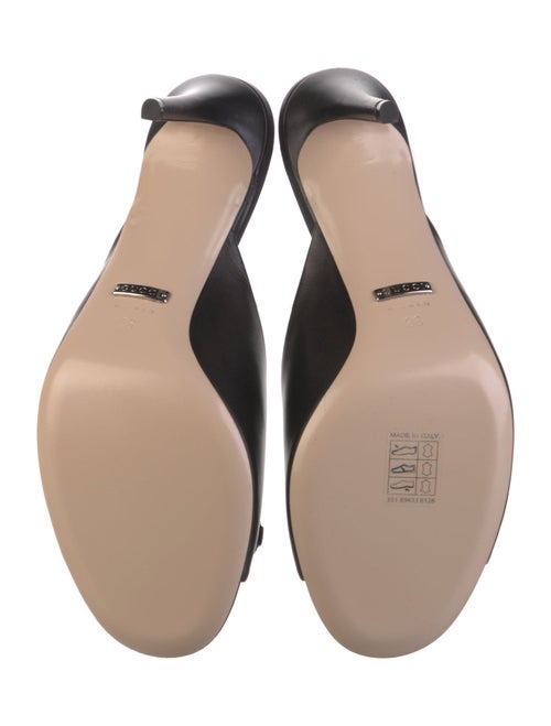 Gucci Web Accent Leather Slides