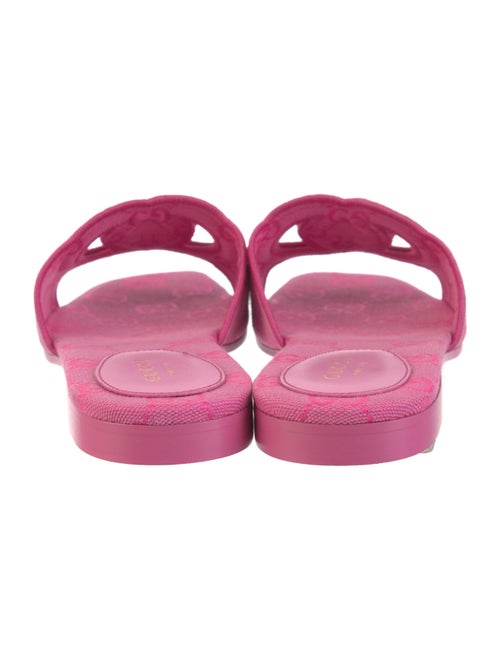 Gucci Interlocking G Logo Canvas Slides