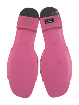 Gucci Interlocking G Logo Canvas Slides