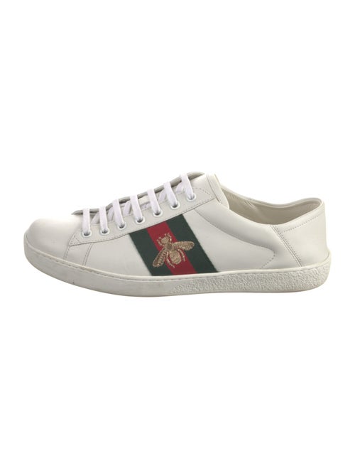 Gucci Web Accent Leather Sneakers