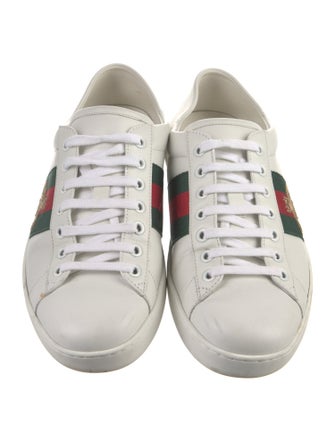 Gucci Web Accent Leather Sneakers