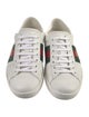 Gucci Web Accent Leather Sneakers