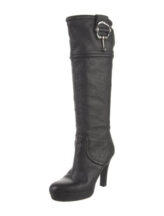 Gucci GG Signature Leather Boots