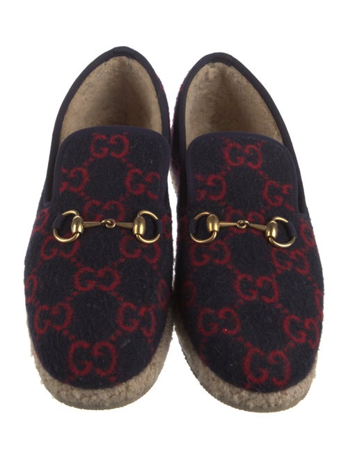 Gucci GG Logo Wool Loafers