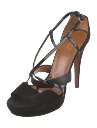 Gucci Suede Slingback Sandals