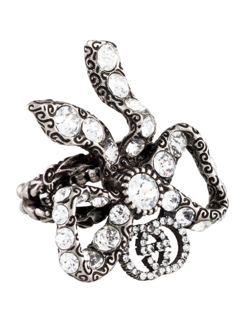 Gucci Crystal Bow Cocktail Ring