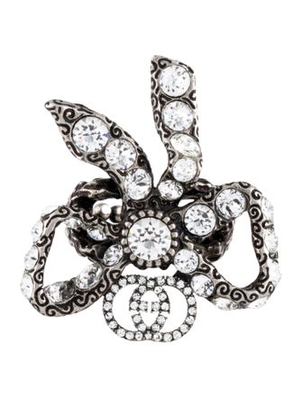 Gucci Crystal Bow Cocktail Ring