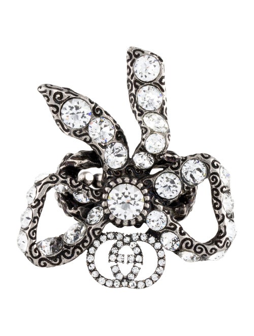 Gucci Crystal Bow Cocktail Ring