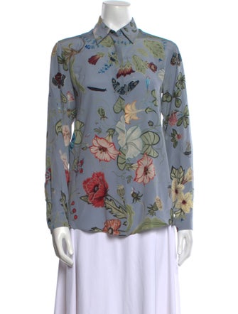 Gucci 2014 Silk Button-Up Top