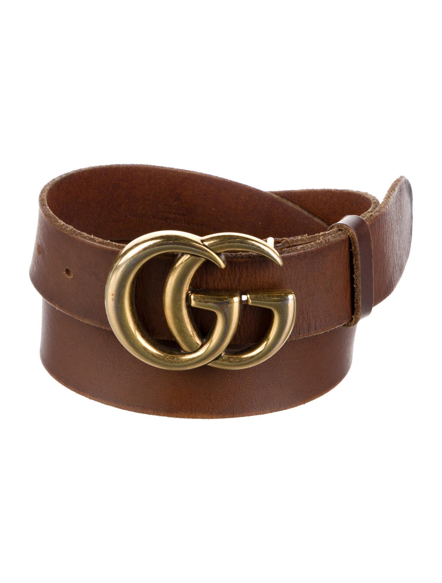 Gucci Double G Logo Leather Belt