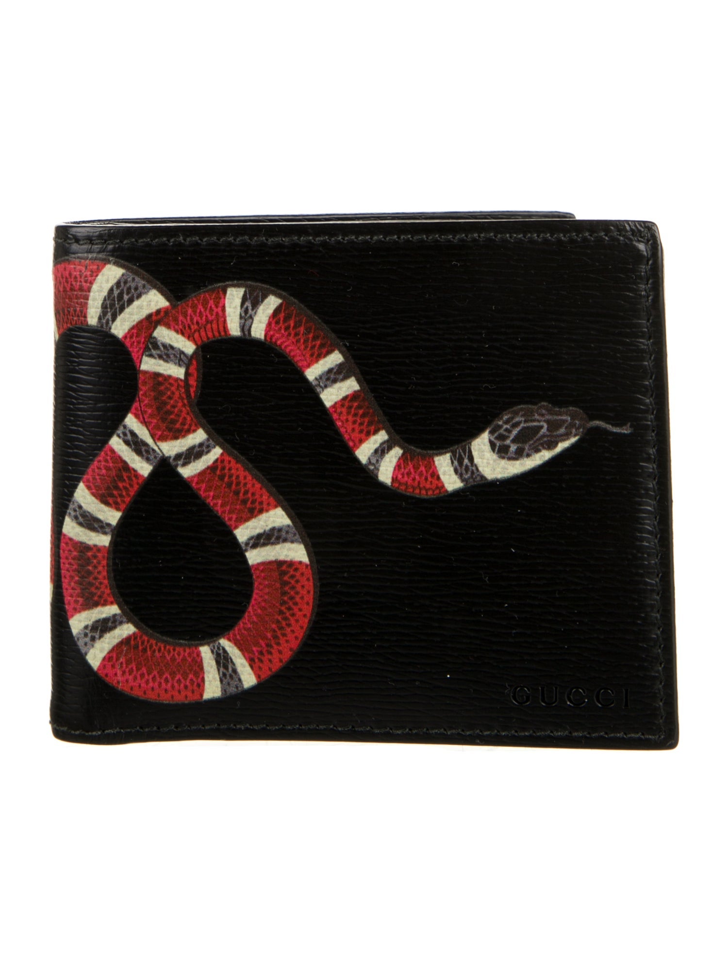 Gucci Kingsnake Leather Bifold Wallet