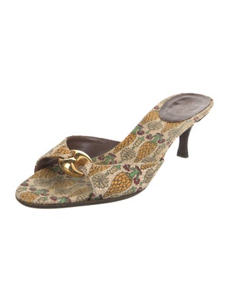 Gucci Canvas Animal Print Slides