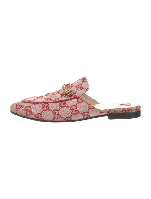 Gucci Horsebit Accent Canvas Mules