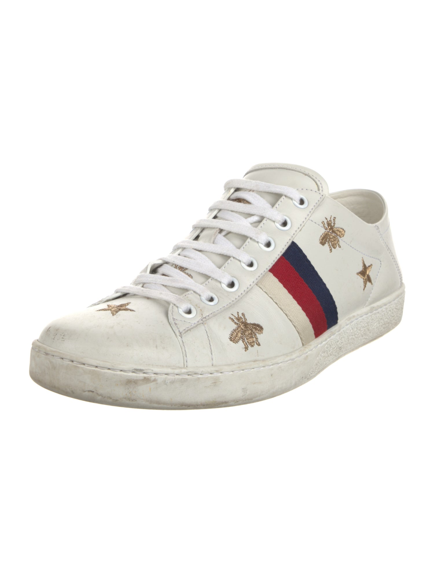 Gucci Sylvie Web Accent Leather Sneakers