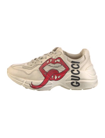 Gucci Leather Printed Chunky Sneakers