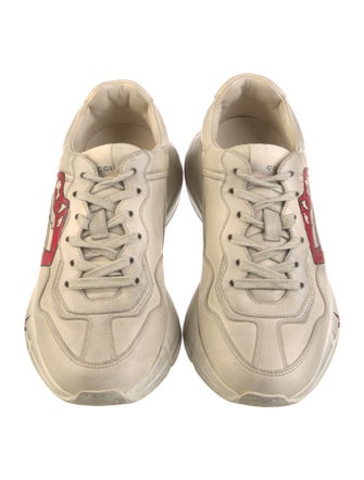 Gucci Leather Printed Chunky Sneakers