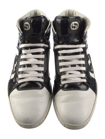 Gucci Leather Colorblock Pattern Sneakers