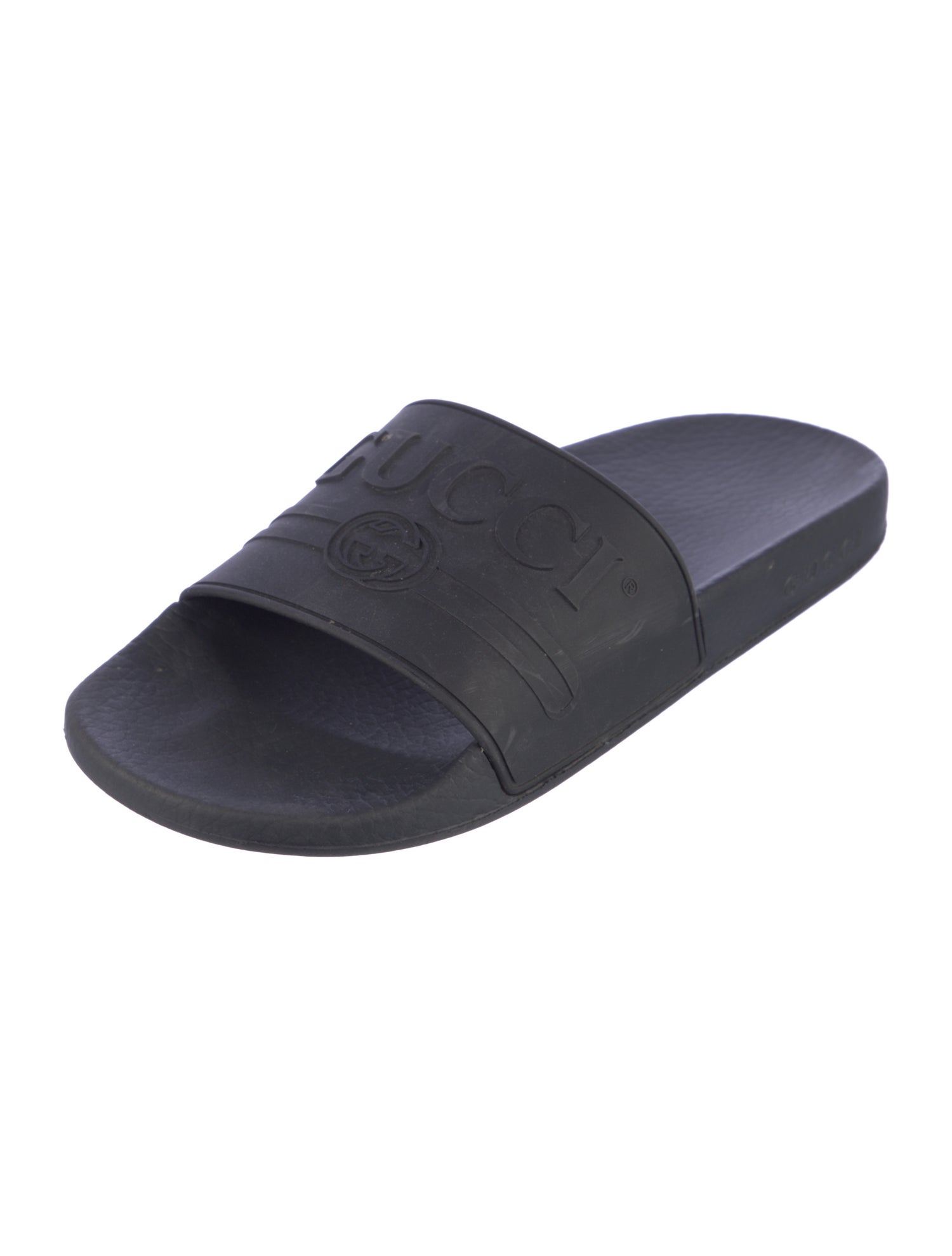 Gucci Interlocking G Logo Rubber Slides