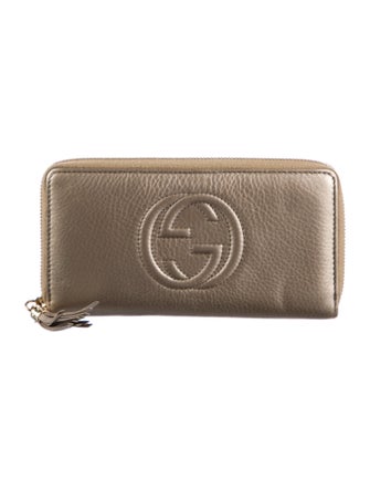 Gucci Soho GG Logo Continental Wallet Interlocking G Logo Continental Wallet