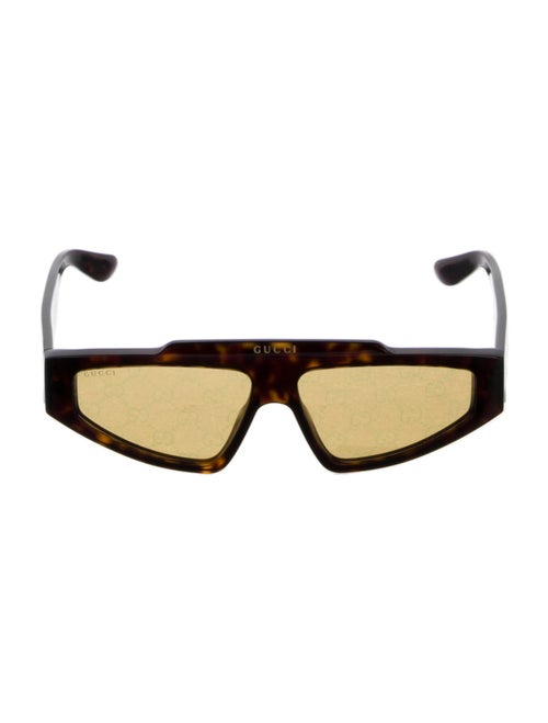 Gucci Interlocking G Logo Shield Sunglasses