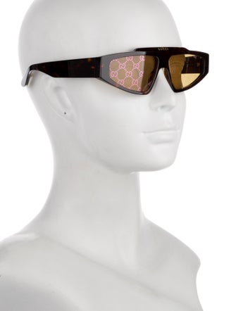 Gucci Interlocking G Logo Shield Sunglasses