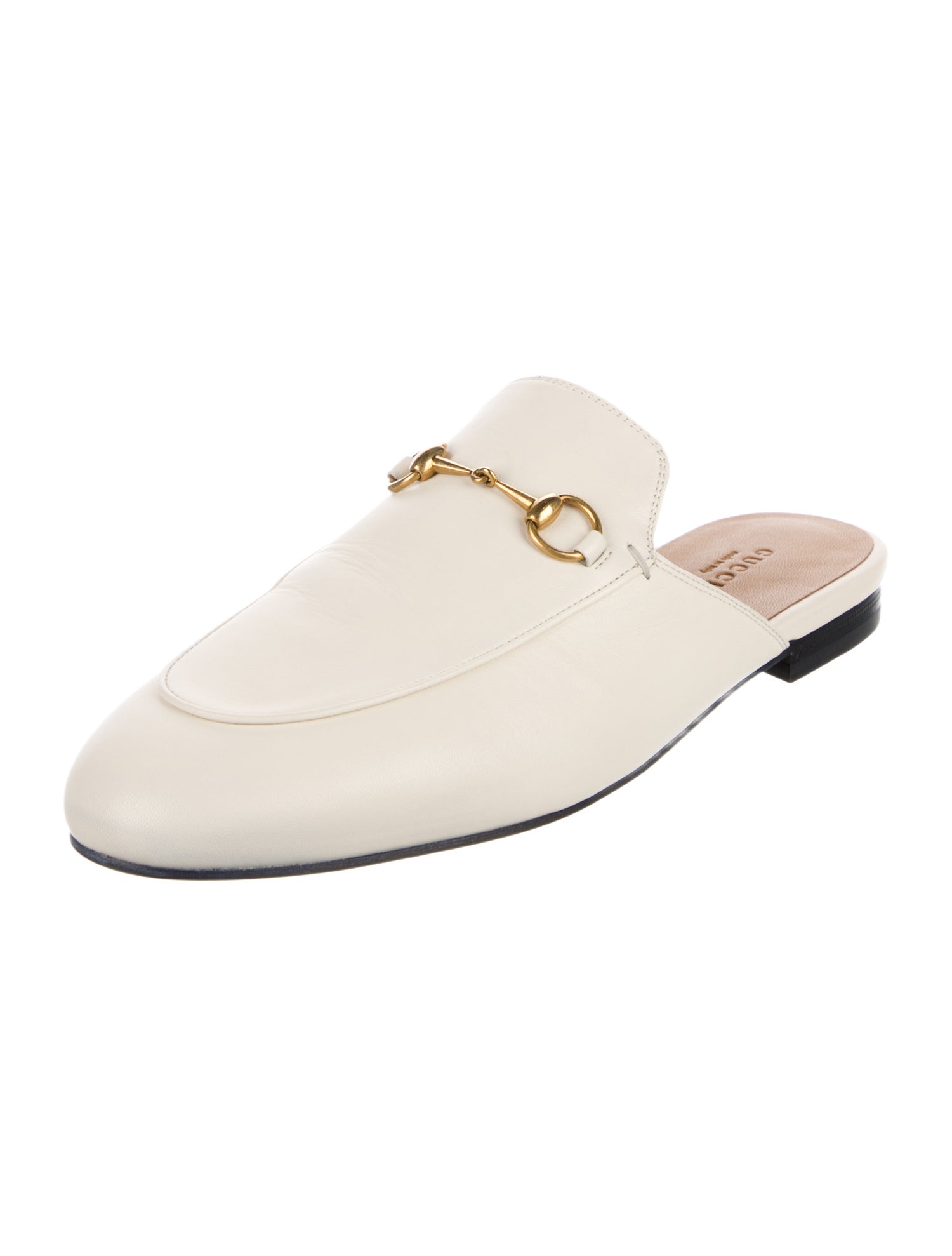 Gucci Horsebit Accent Leather Slippers