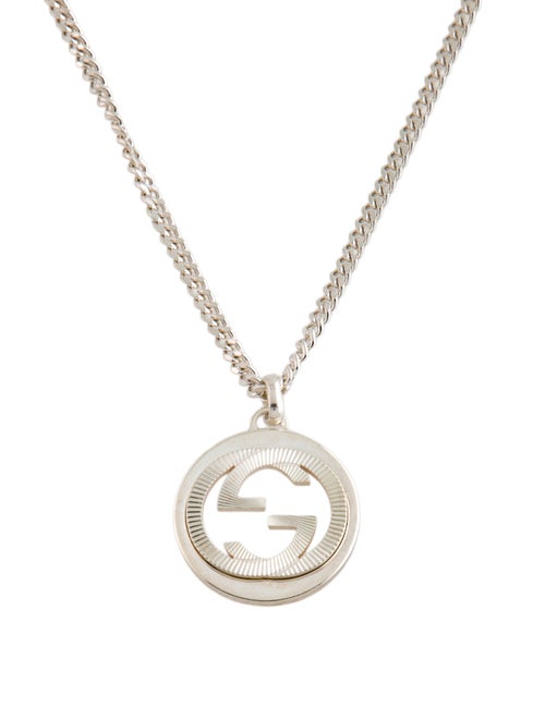 Gucci Groove Interlocking G Pendant Necklace