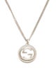 Gucci Groove Interlocking G Pendant Necklace