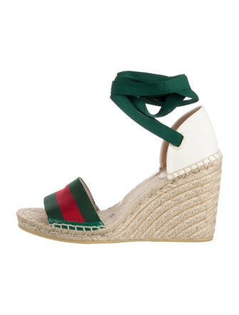 Gucci Web Accent Canvas Espadrilles
