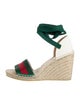 Gucci Web Accent Canvas Espadrilles
