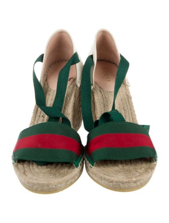 Gucci Web Accent Canvas Espadrilles