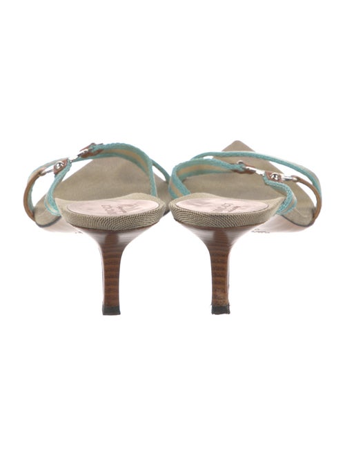 Gucci Double G Logo Canvas Slides