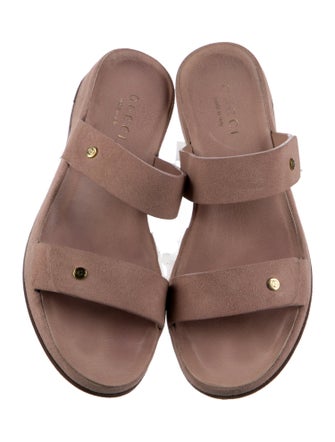 Gucci Interlocking G Logo Suede Slides