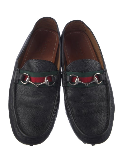 Gucci Web Accent Leather Drivers