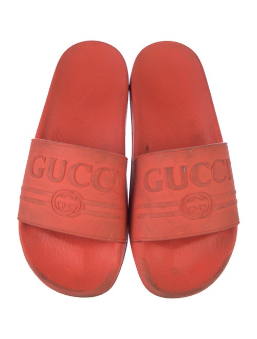 Gucci Interlocking G Logo Rubber Slides