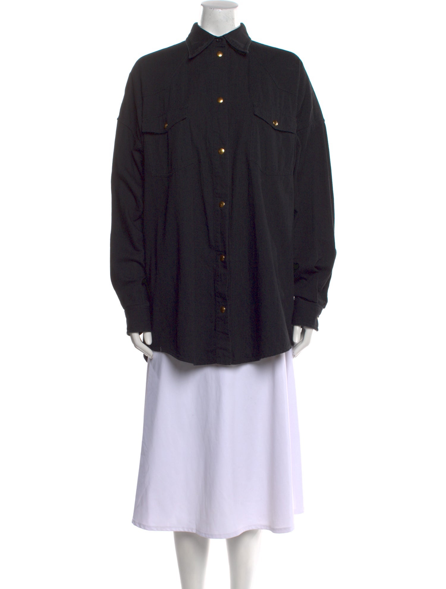 Gucci 2018 Long Sleeve Button-Up Top