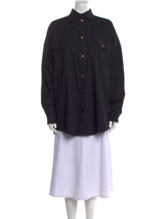 Gucci 2018 Long Sleeve Button-Up Top