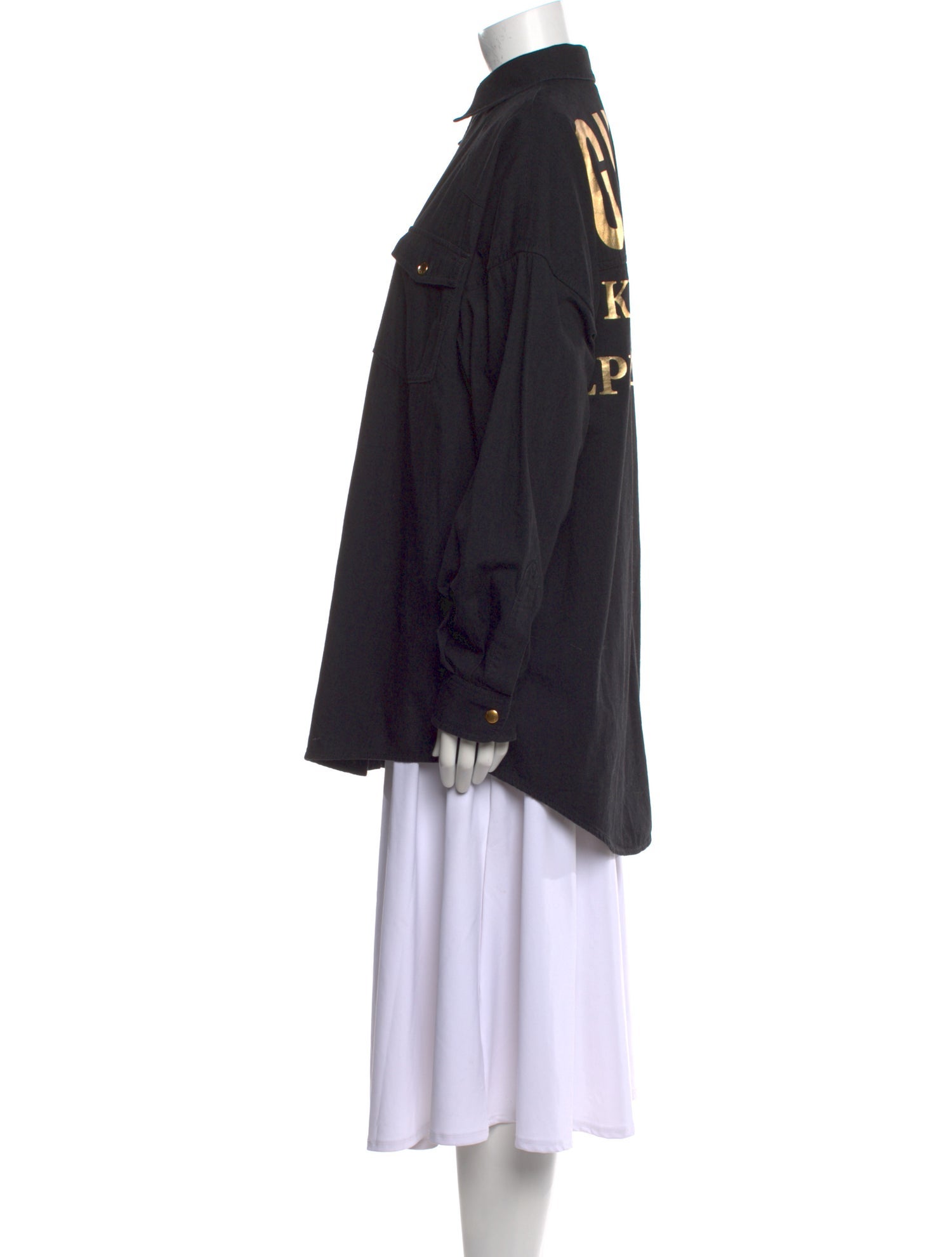 Gucci 2018 Long Sleeve Button-Up Top