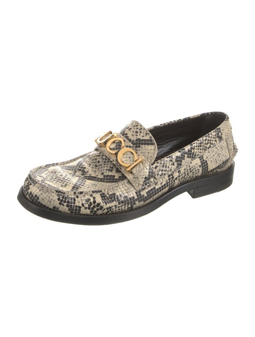 Gucci Web Accent Leather Loafers
