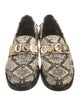 Gucci Web Accent Leather Loafers