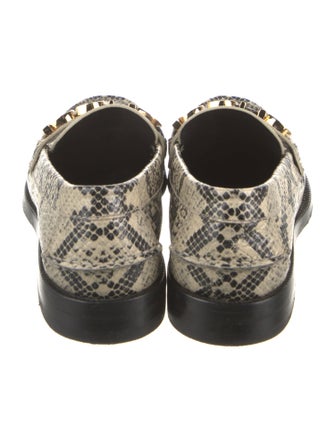 Gucci Web Accent Leather Loafers