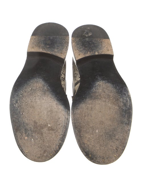 Gucci Web Accent Leather Loafers