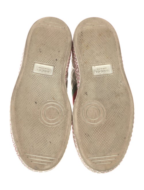 Gucci Web Accent Leather Sneakers