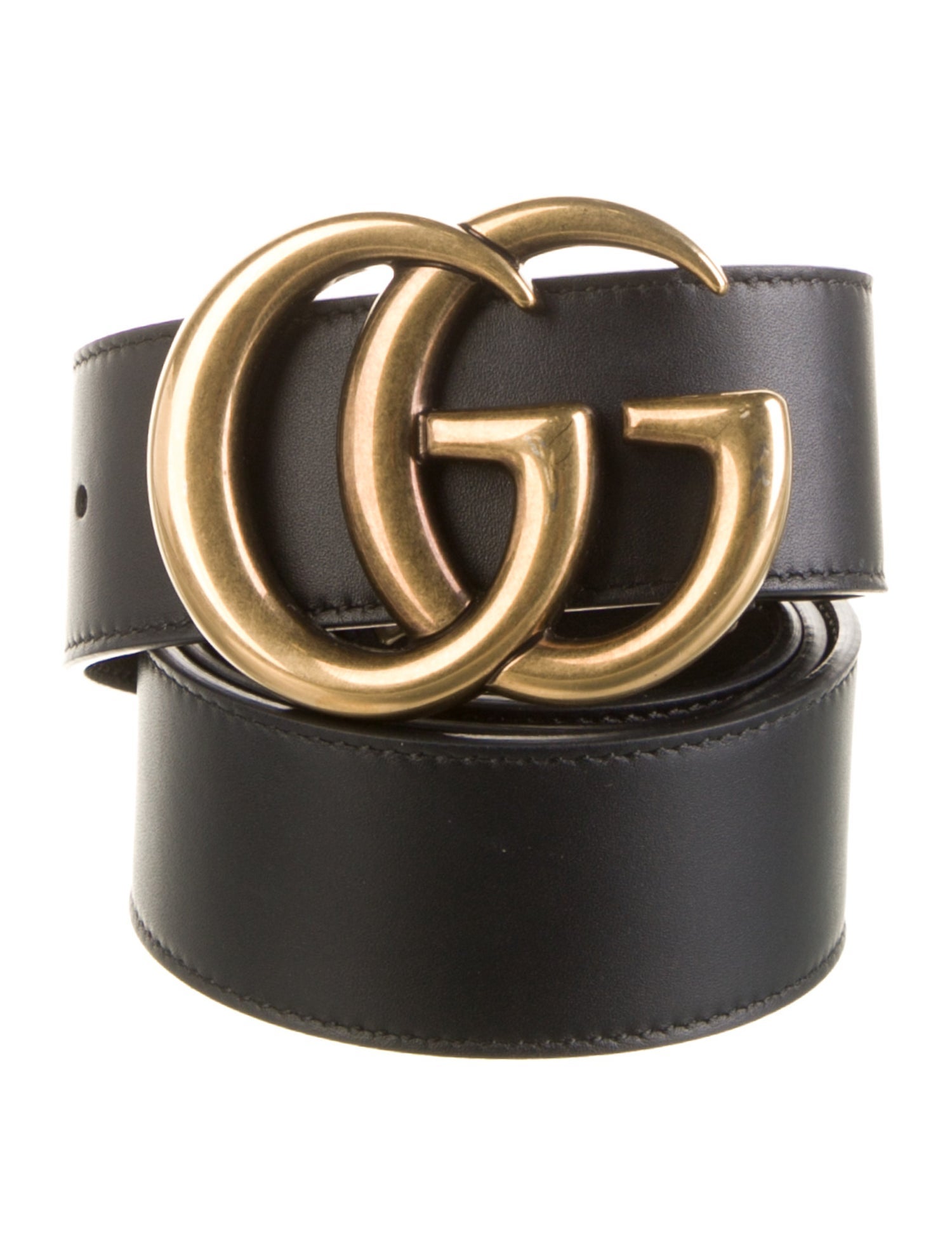 Gucci Running GG Logo Leather Belt