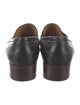 Gucci Web Accent Leather Loafers
