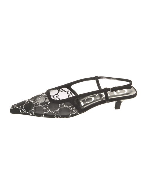 Gucci GG Logo Mesh Slingback Flats