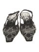 Gucci GG Logo Mesh Slingback Flats